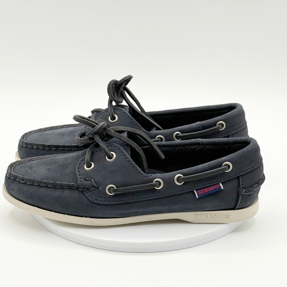 Sebago Docksides Boat Shoes / Size 5 Womens / Jacqueline Navy Nubuck NEW
